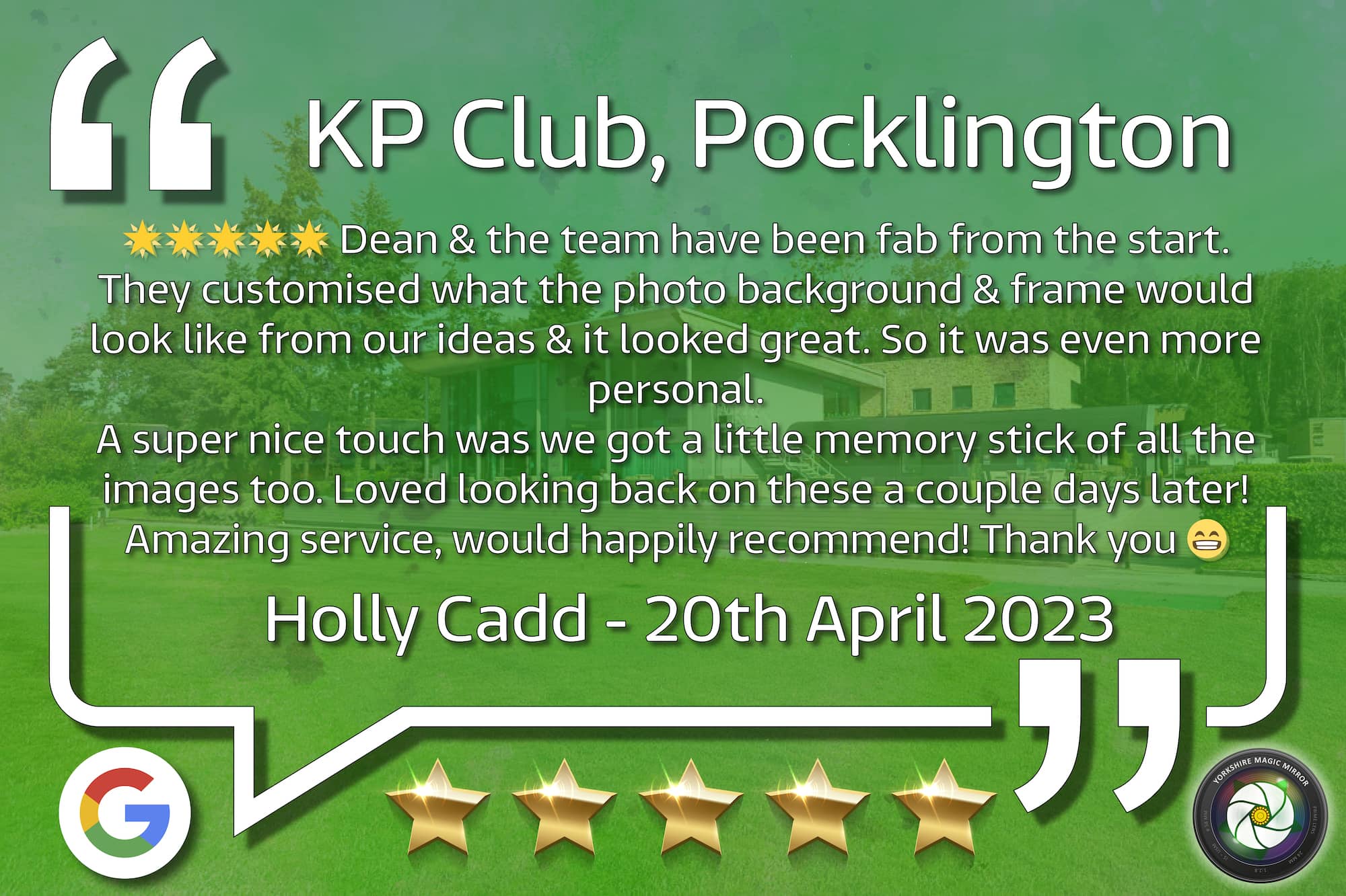 KP Club Pocklington April 2023 Liam & Holly's Wedding